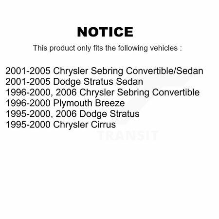 Kugel Front Wheel Bearing Hub Assembly Pair For Chrysler Sebring Dodge Stratus Cirrus Plymouth K70-100253